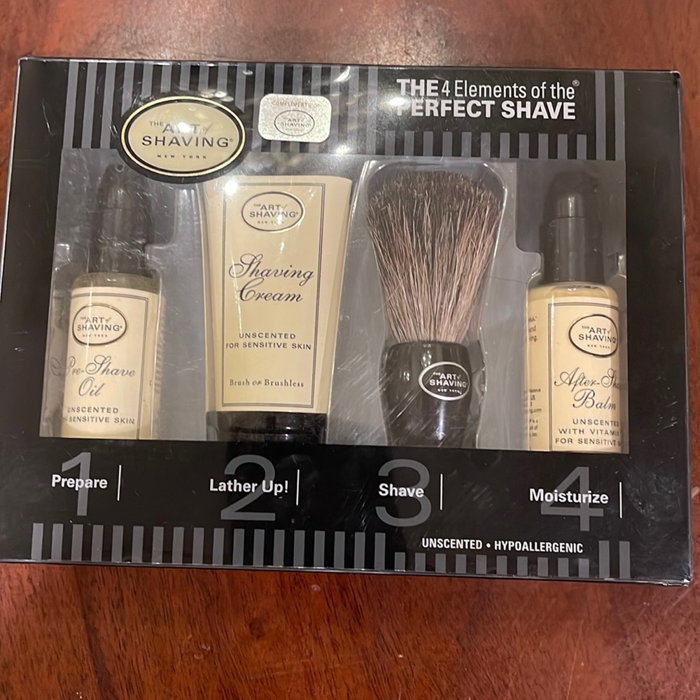 The art of shaving the four elements of the perfect shave kit NEW Never Opened